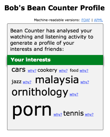 An illustrative slide of The Beancounter, by the Notube Project